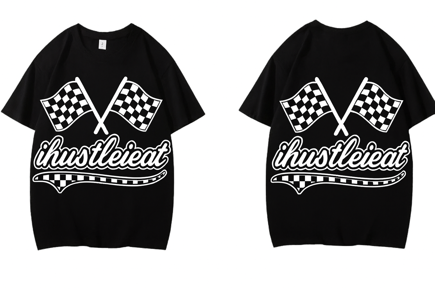 ihustleieat logo tee