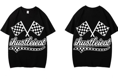 ihustleieat logo tee