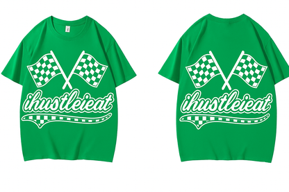 ihustleieat logo tee