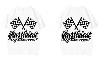 ihustleieat logo tee