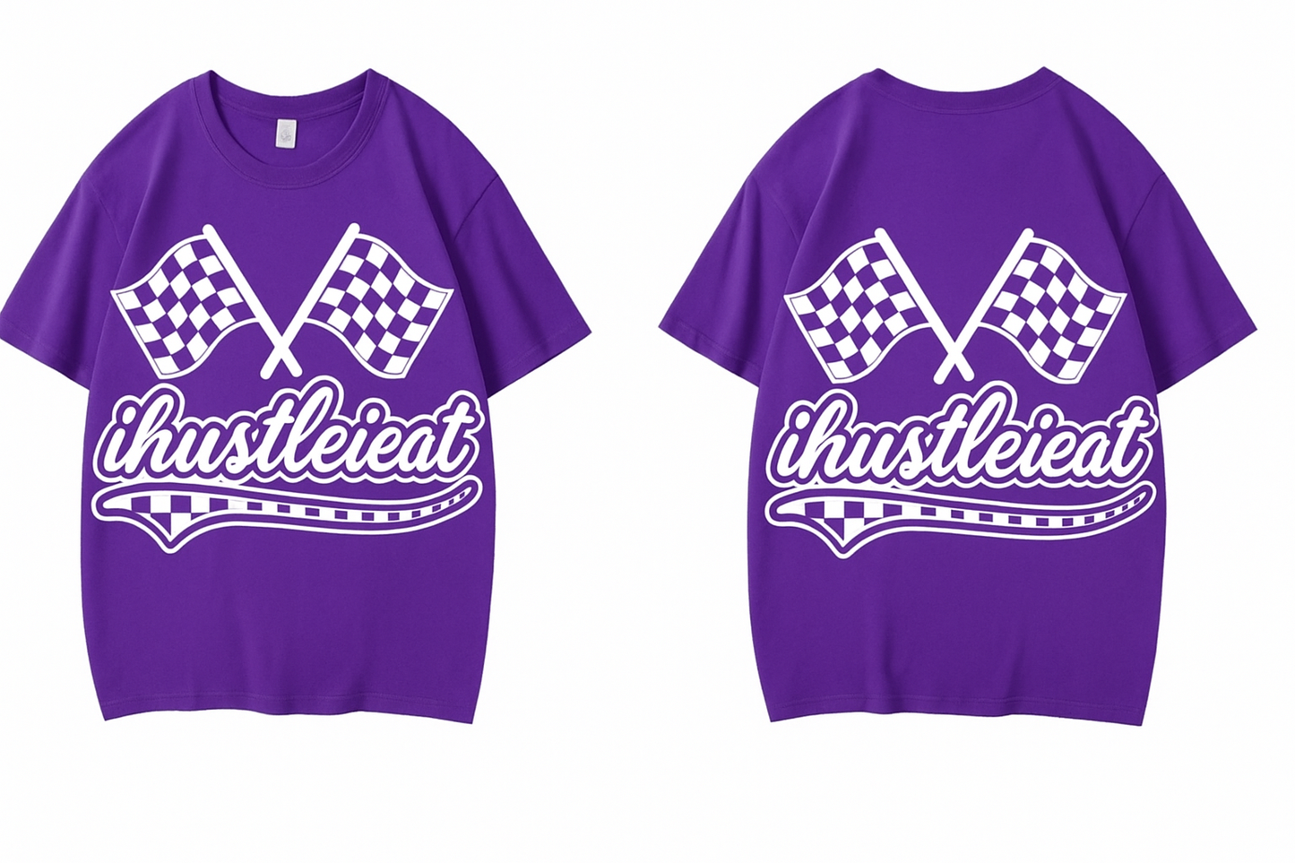 ihustleieat logo tee